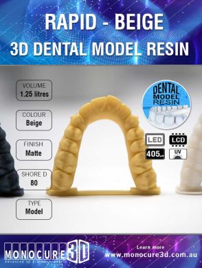 Monocure 3D - Rapid Dental Resin - 1,25 l - Beige